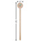 Chinese Zodiac Wooden 7.5" Stir Stick - Round - Dimensions