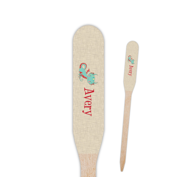 Custom Chinese Zodiac Paddle Wooden Food Picks - Double Sided (Personalized)