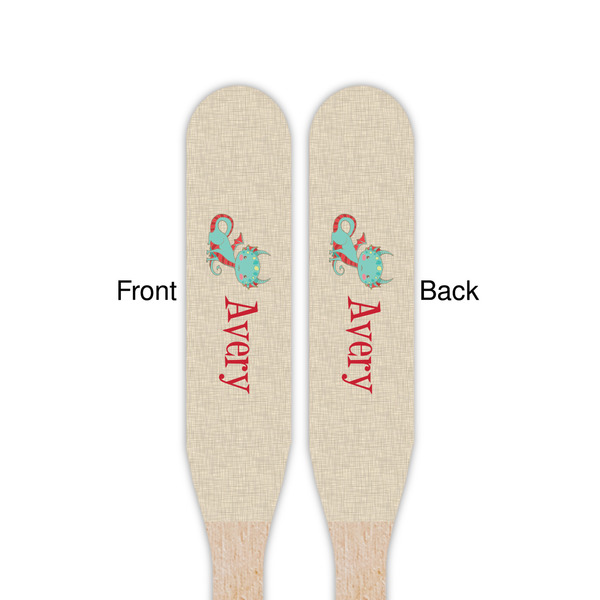 Chinese Zodiac Wooden Food Pick - Paddle - Double Sided - Front & Back