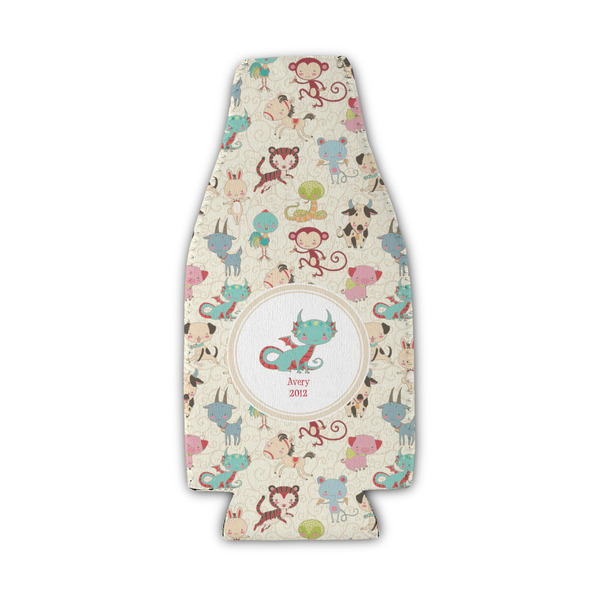 Chinese Zodiac Zipper Bottle Cooler - Set of 4 - FRONT