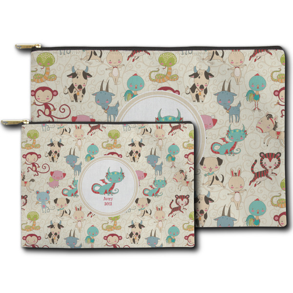 Chinese Zodiac Zippered Pouches - Size Comparison