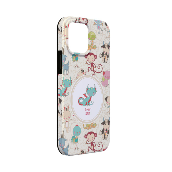 Custom Chinese Zodiac iPhone Case - Rubber Lined - iPhone 13 Mini (Personalized)