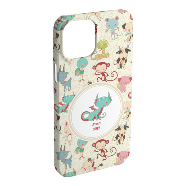 Custom Chinese Zodiac iPhone Case - Plastic - iPhone 15 Plus (Personalized)