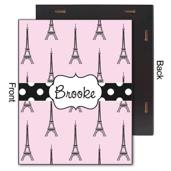 Eiffel Tower 11x14 Wood Print - Front & Back View