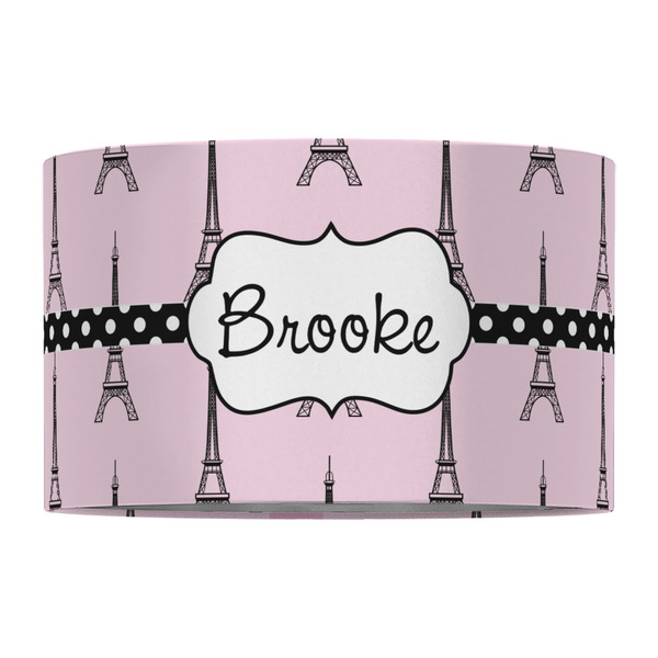 Eiffel Tower 12" Drum Lampshade - FRONT (Fabric)