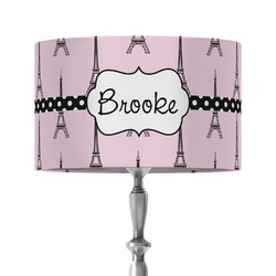 Eiffel Tower 12" Drum Lamp Shade - Fabric (Personalized)
