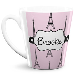 Eiffel Tower 12 Oz Latte Mug (Personalized)