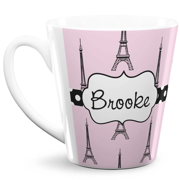 Custom Eiffel Tower 12 Oz Latte Mug (Personalized)