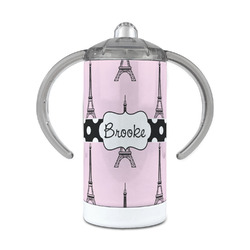 Eiffel Tower 12 oz Stainless Steel Sippy Cup (Personalized)