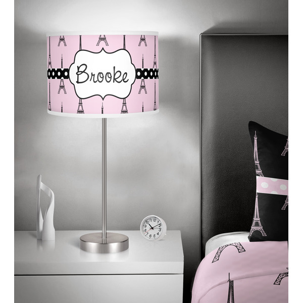 Eiffel Tower 13 inch drum lamp shade - in room