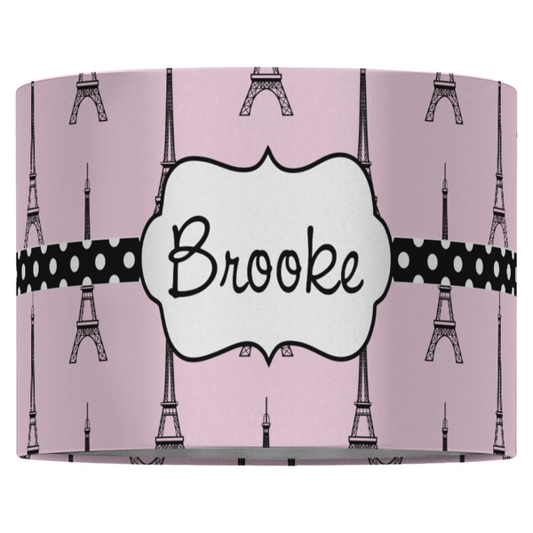 Eiffel Tower 16" Drum Lampshade - FRONT (Fabric)
