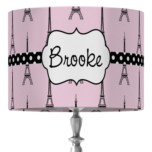Custom Eiffel Tower 16" Drum Lamp Shade - Fabric (Personalized)