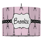 Eiffel Tower 16" Drum Pendant Lamp - Fabric (Personalized)