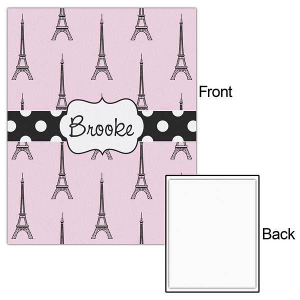 Eiffel Tower 16x20 - Matte Poster - Front & Back