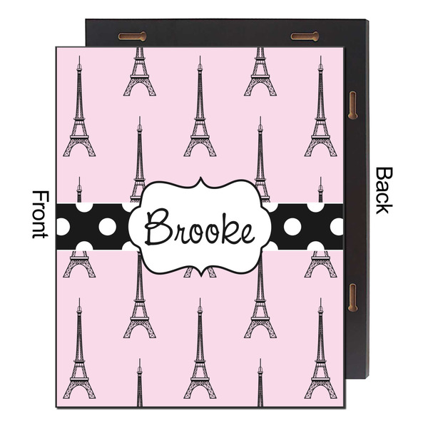 Eiffel Tower 16x20 Wood Print - Front & Back View