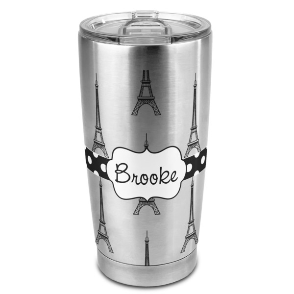 Custom Eiffel Tower 20oz Stainless Steel Double Wall Tumbler - Full Print (Personalized)