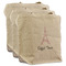 Eiffel Tower Reusable Cotton Grocery Bags - Set of 3 (Personalized)