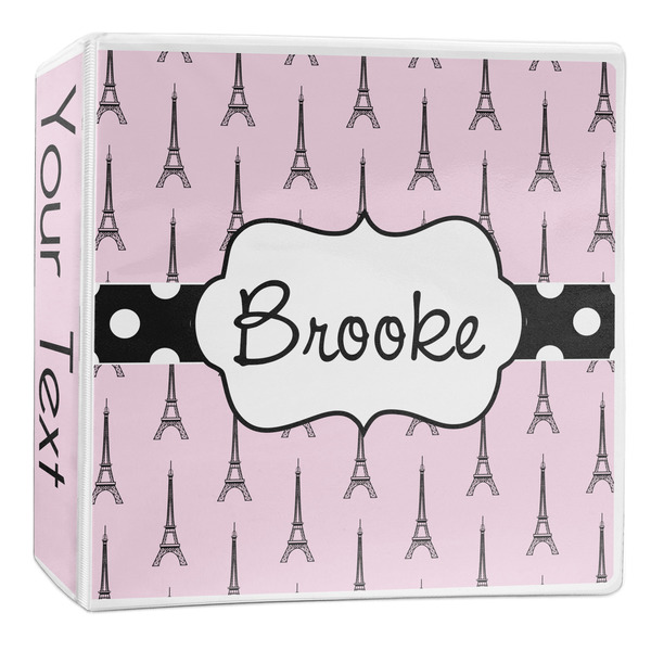 Custom Eiffel Tower 3-Ring Binder - 2 inch (Personalized)