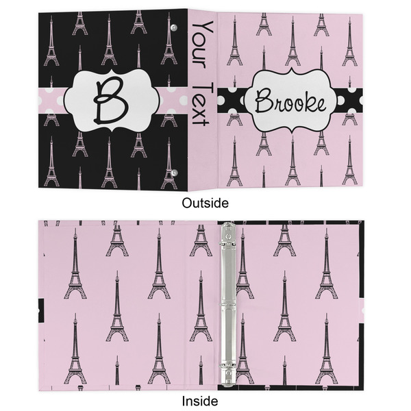 Eiffel Tower 3 Ring Binders - Full Wrap - 1" - APPROVAL