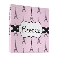 Eiffel Tower 3 Ring Binder - Full Wrap - 1" (Personalized)