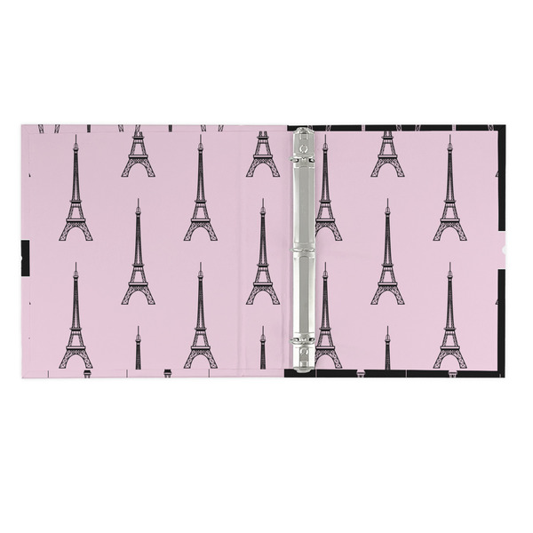 Eiffel Tower 3 Ring Binders - Full Wrap - 1" - OPEN INSIDE