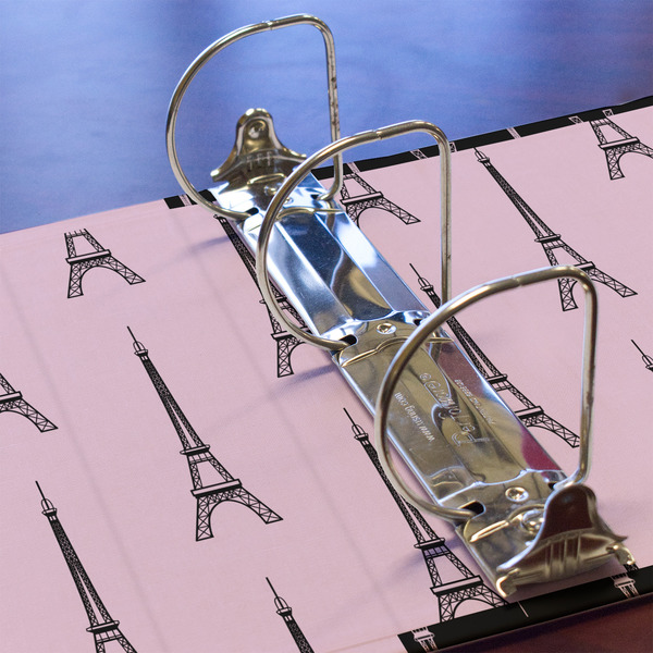 Eiffel Tower 3 Ring Binders - Full Wrap - 3" - DETAIL