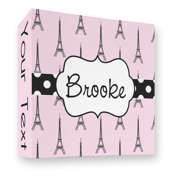 Eiffel Tower 3 Ring Binders - Full Wrap - 3" - FRONT