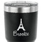Eiffel Tower 30 oz Stainless Steel Ringneck Tumbler - Black - CLOSE UP