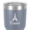 Eiffel Tower 30 oz Stainless Steel Ringneck Tumbler - Grey - Close Up