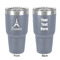 Eiffel Tower 30 oz Stainless Steel Tumbler - Grey - Double-Sided (Personalized)