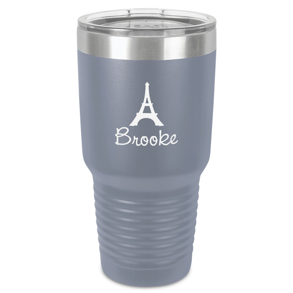 Custom Eiffel Tower 30 oz Stainless Steel Tumbler - Grey - Single-Sided (Personalized)