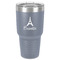 Eiffel Tower 30 oz Stainless Steel Ringneck Tumbler - Grey - Front
