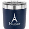 Eiffel Tower 30 oz Stainless Steel Ringneck Tumbler - Navy - CLOSE UP