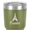 Eiffel Tower 30 oz Stainless Steel Ringneck Tumbler - Olive - Close Up