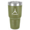 Eiffel Tower 30 oz Stainless Steel Ringneck Tumbler - Olive - Front