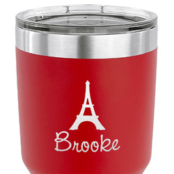 Eiffel Tower 30 oz Stainless Steel Tumbler - Red - Single Sided (Personalized)