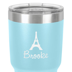 Eiffel Tower 30 oz Stainless Steel Tumbler - Teal - Double-Sided (Personalized)