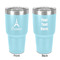 Eiffel Tower 30 oz Stainless Steel Ringneck Tumbler - Teal - Double Sided - Front & Back