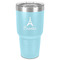Eiffel Tower 30 oz Stainless Steel Ringneck Tumbler - Teal - Front