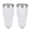 Eiffel Tower 30 oz Stainless Steel Ringneck Tumbler - White - Double Sided - Front & Back