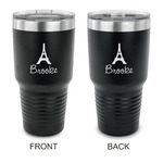 Eiffel Tower 30 oz Stainless Steel Tumbler - Black - Double Sided (Personalized)