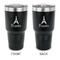 Eiffel Tower 30 oz Stainless Steel Ringneck Tumblers - Black - Double Sided - APPROVAL
