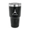 Eiffel Tower 30 oz Stainless Steel Ringneck Tumblers - Black - FRONT