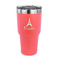 Eiffel Tower 30 oz Stainless Steel Ringneck Tumblers - Coral - FRONT