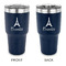 Eiffel Tower 30 oz Stainless Steel Ringneck Tumblers - Navy - Double Sided - APPROVAL