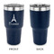 Eiffel Tower 30 oz Stainless Steel Ringneck Tumblers - Navy - Single Sided - APPROVAL