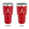 Eiffel Tower 30 oz Stainless Steel Ringneck Tumblers - Red - Double Sided - APPROVAL