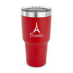 Eiffel Tower 30 oz Stainless Steel Tumbler - Red - Single Sided (Personalized)