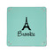 Eiffel Tower 6" x 6" Teal Leatherette Snap Up Tray - APPROVAL