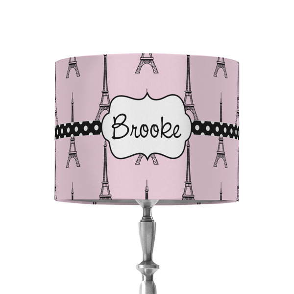 Custom Eiffel Tower 8" Drum Lamp Shade - Fabric (Personalized)